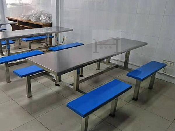 学校食堂餐桌8连体图片材质搭配